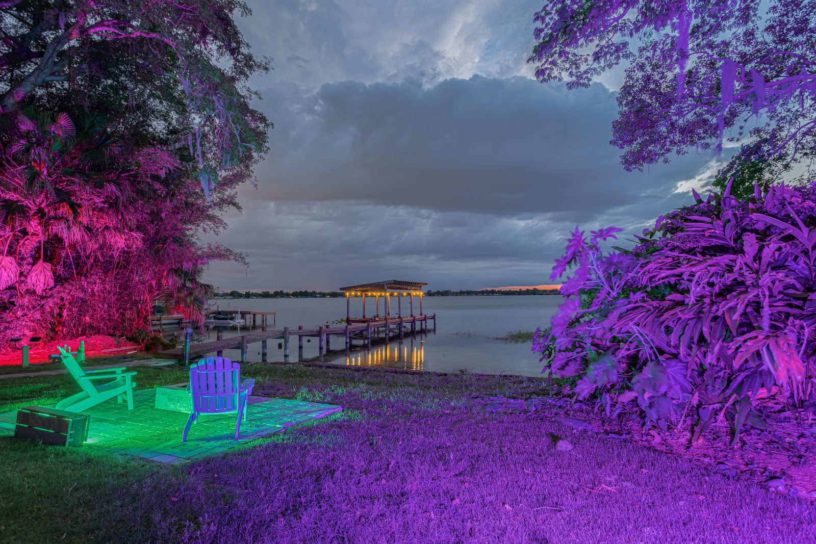 End the night lakeside under a sky lit just for you.