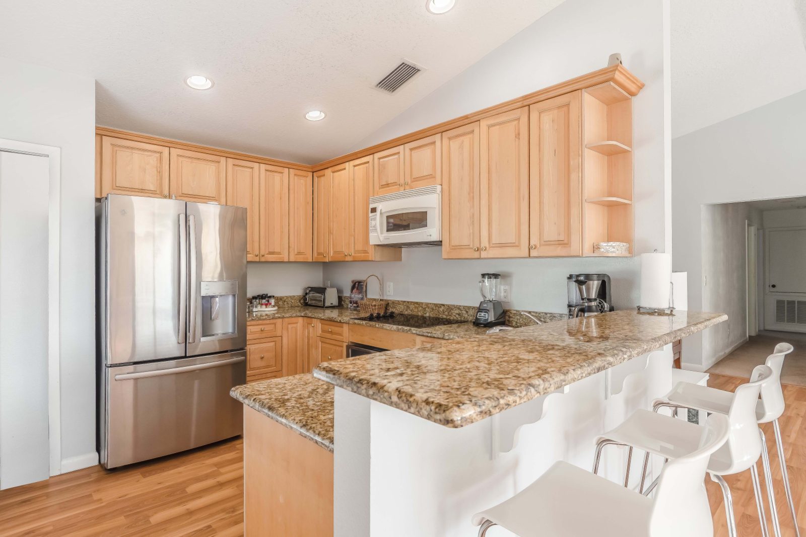 Cook for a crowd in the granite chef's kitchen