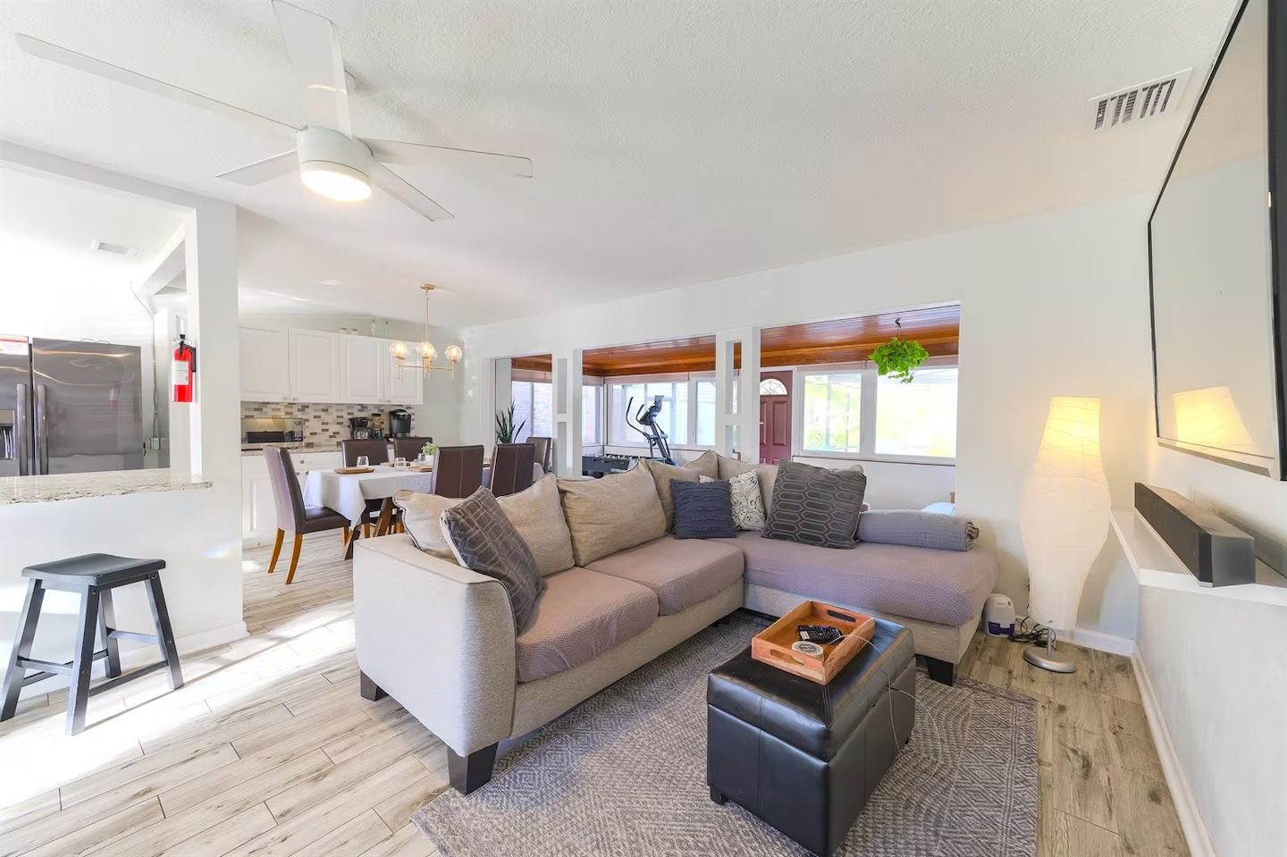 Sink into the sectional after a day on the water