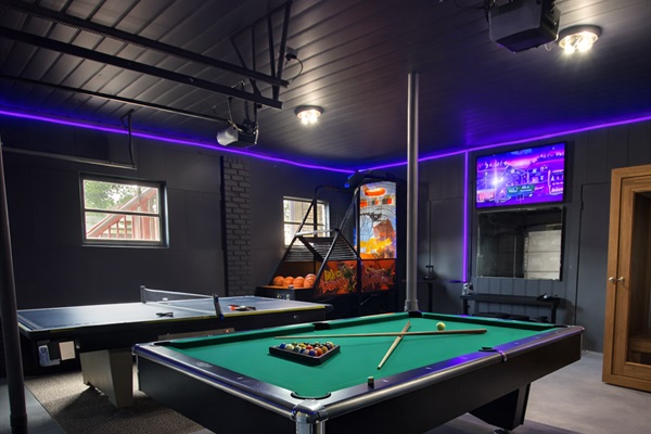 Tournament nights await in the arcade lounge
