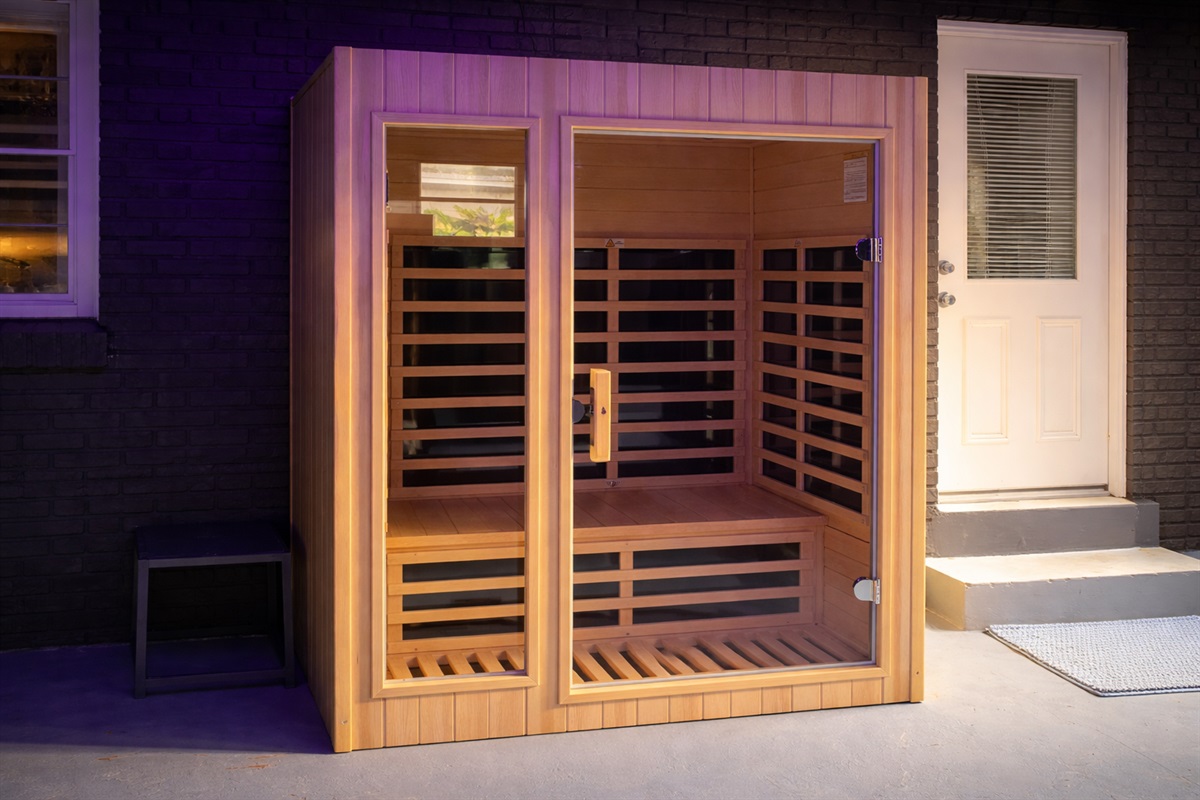 Unwind and detox in the private sauna