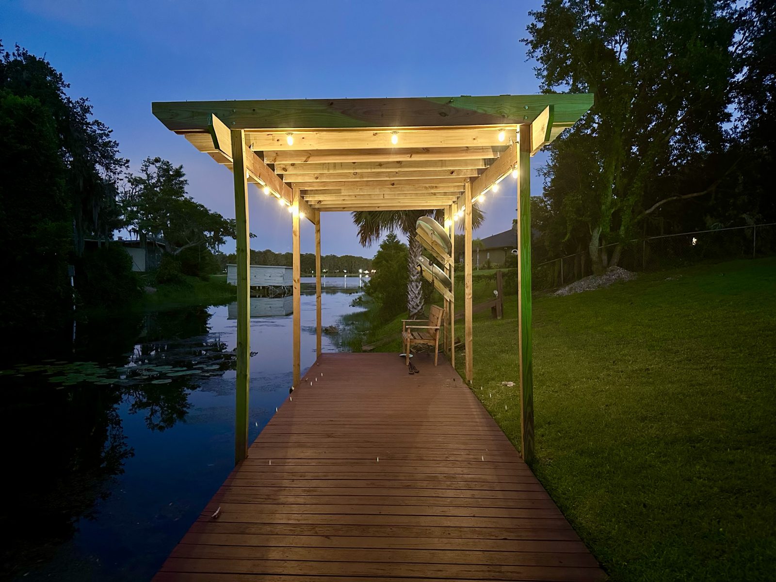 Evenings glow softly along the water's edge.