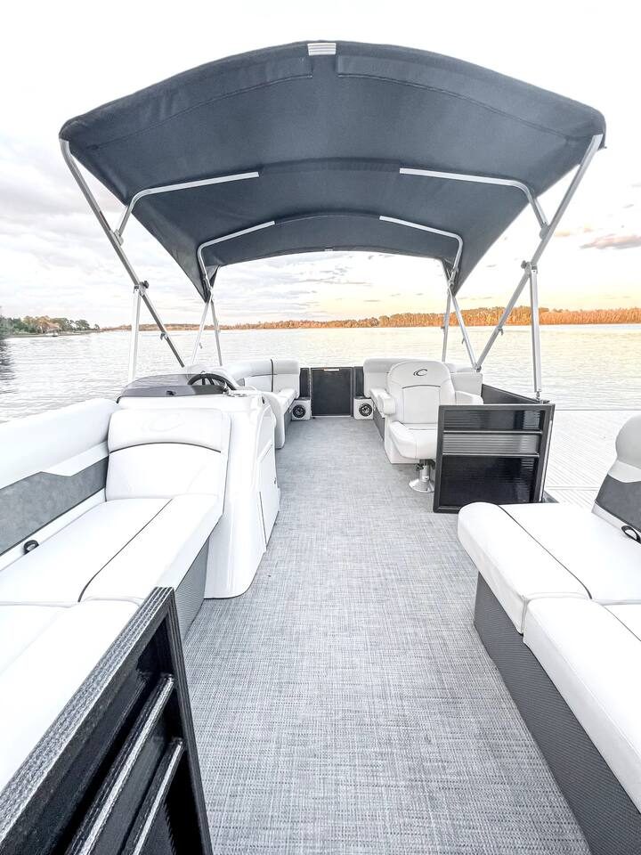 Cruise the lake in shaded, easy comfort.