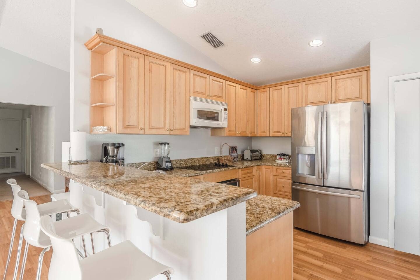 A full kitchen ready for every group meal.