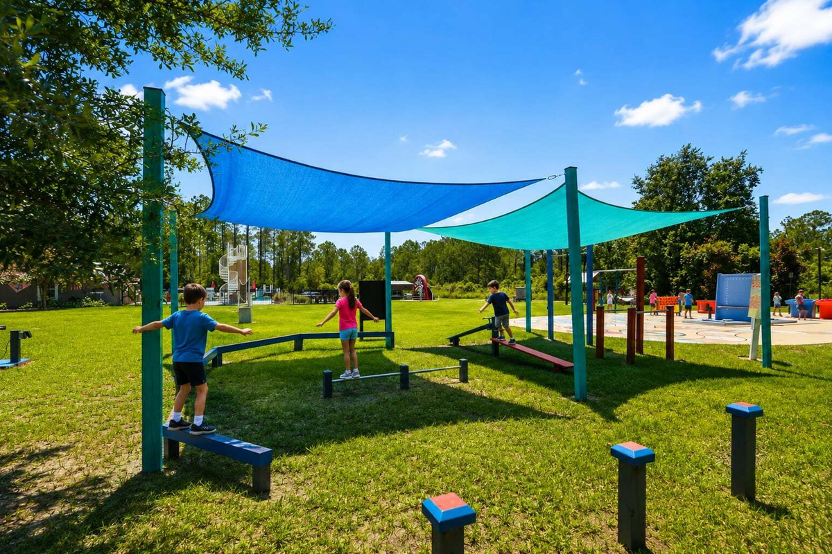 Practice your American ninja warrior skills on our outdoor gym!