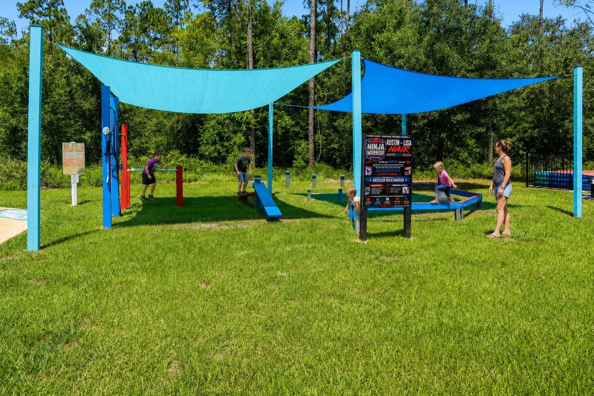 Practice your American ninja warrior skills on our outdoor gym!