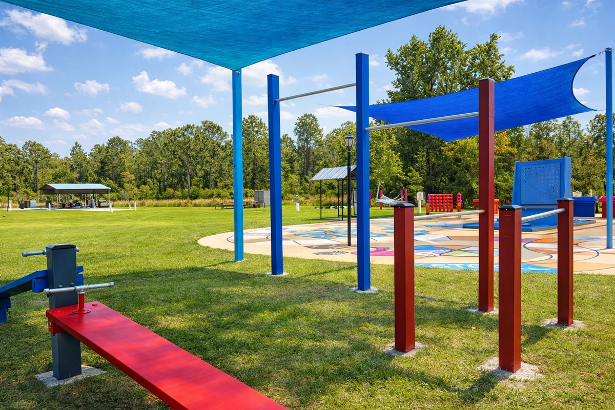 Practice your American ninja warrior skills on our outdoor gym!