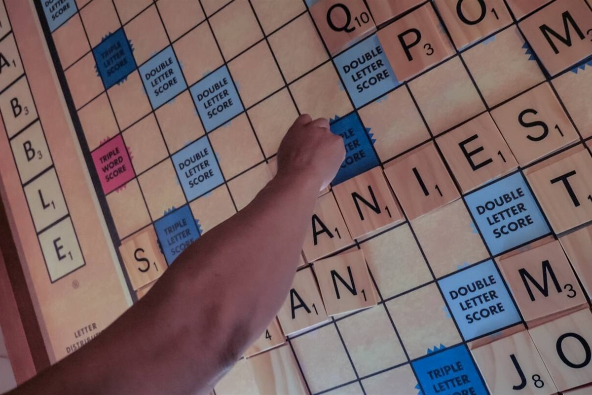 Giant scrabble game.