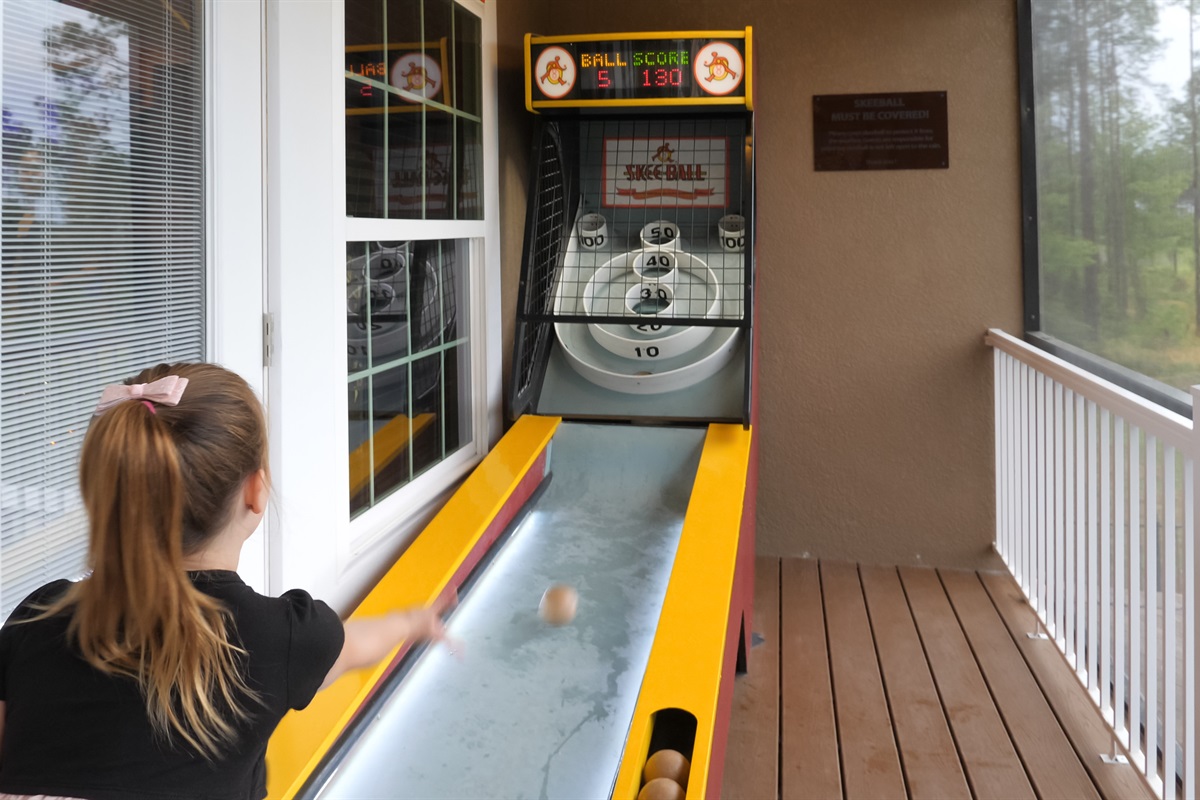 Skeeball machine .