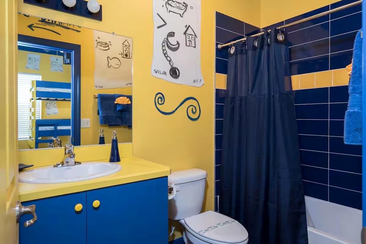 The Pictionary games room’s bathroom.