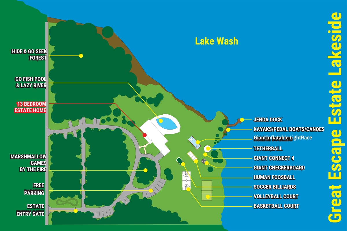Map of the ten-acre grounds.