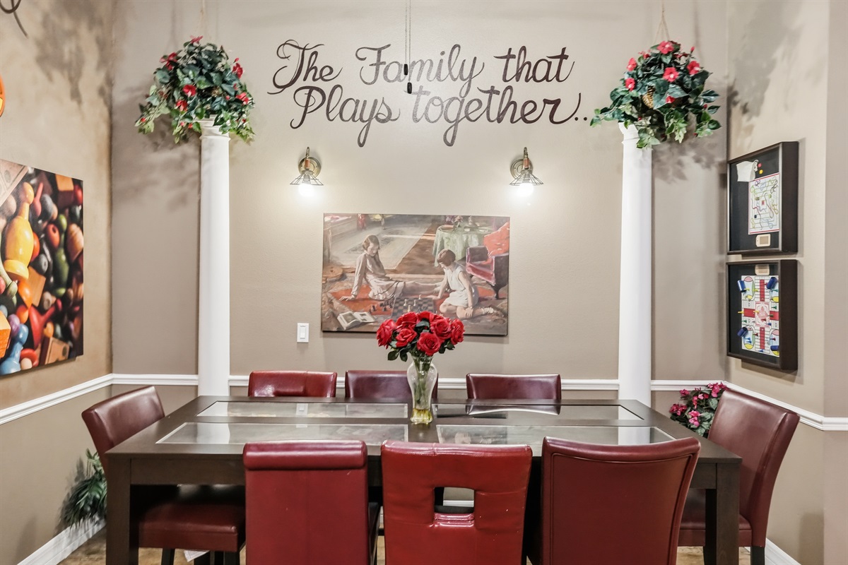 The dining room.