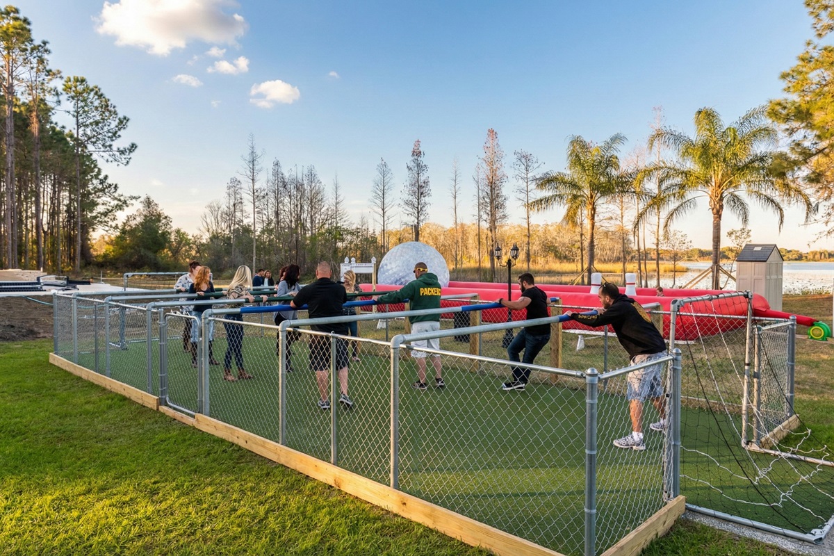 Human foosball court, from above.