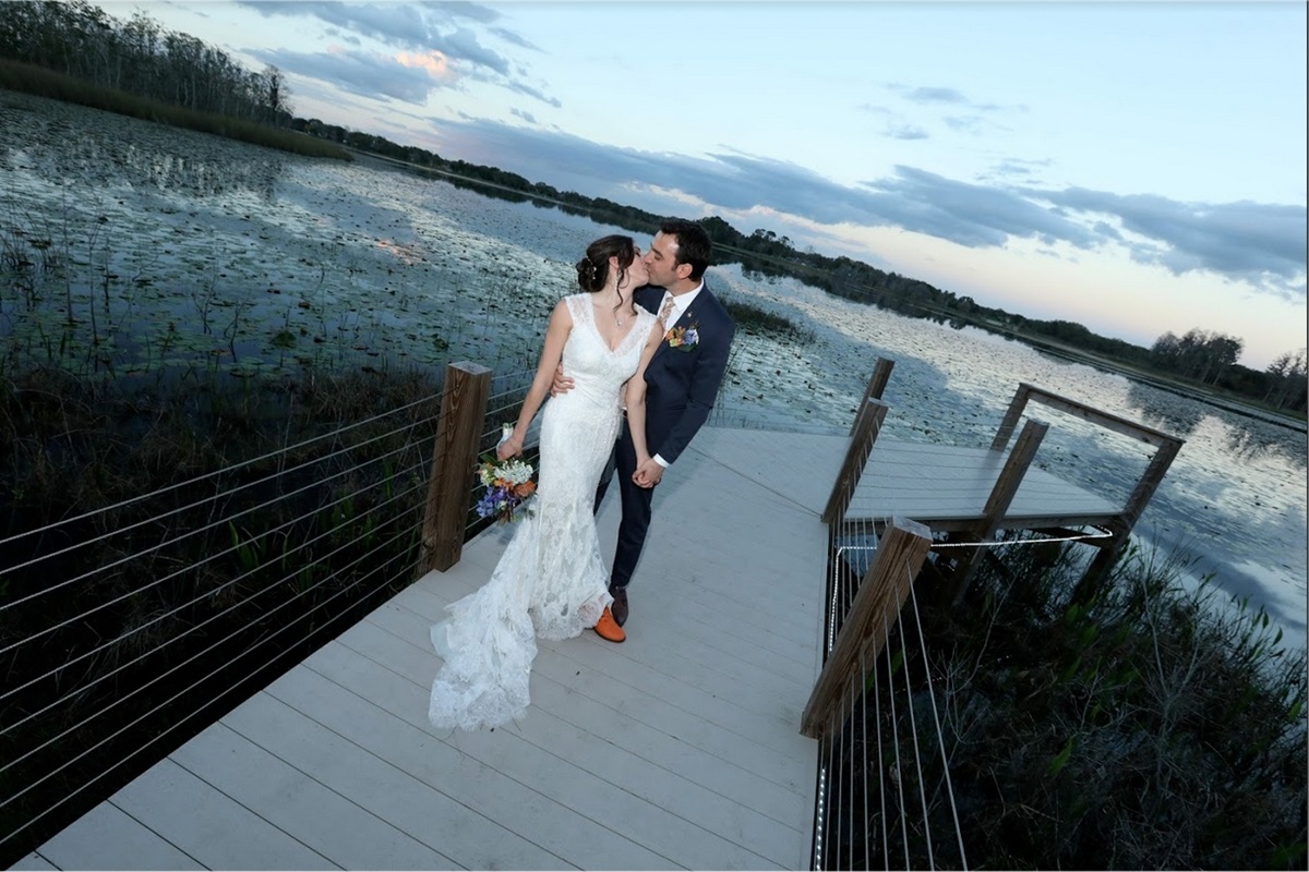 Wedding portraits on the dock.