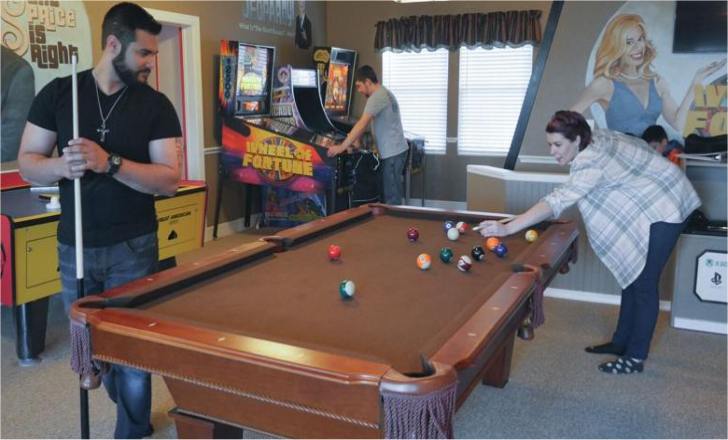 The billiards table