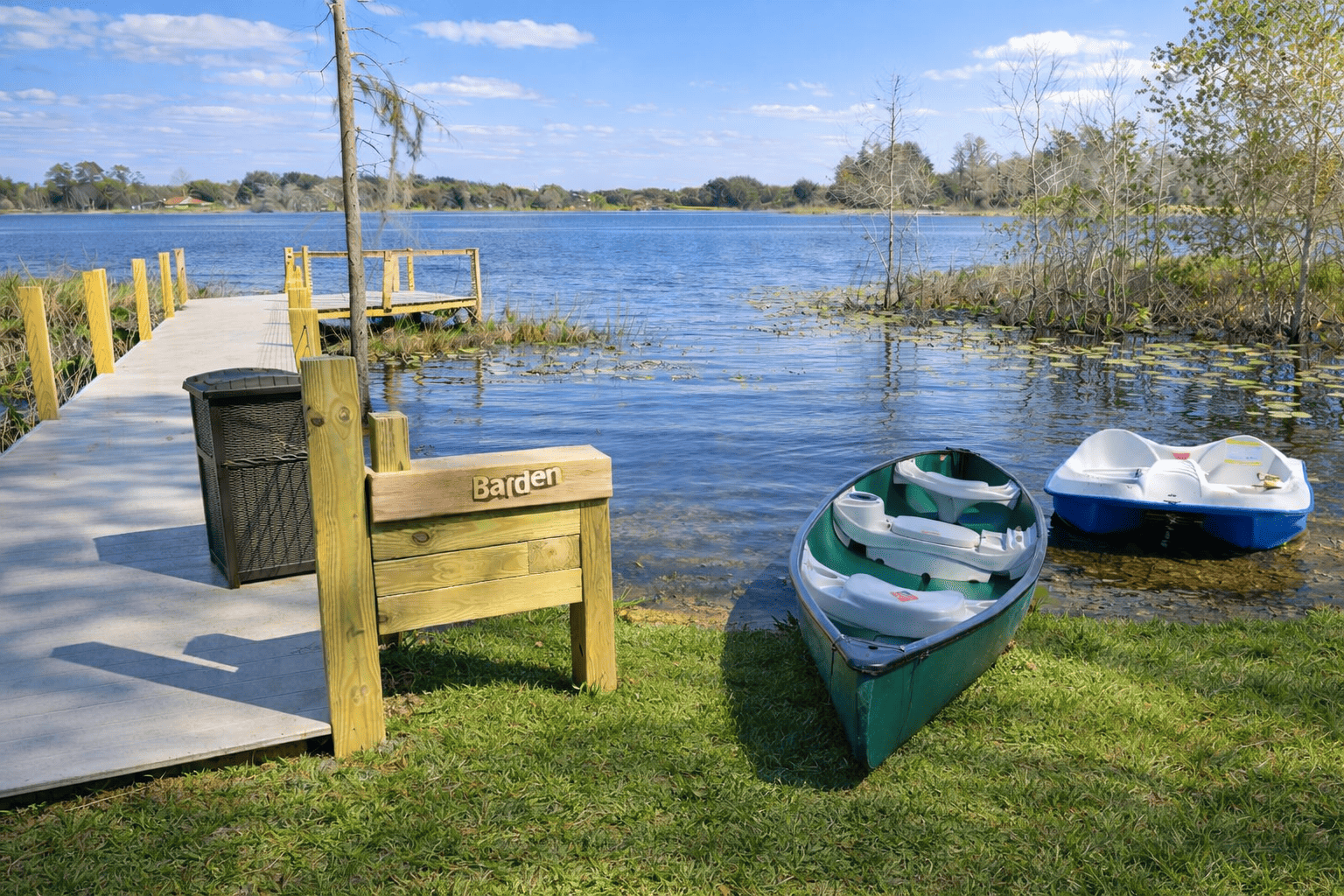 Canoes at the water’s edge