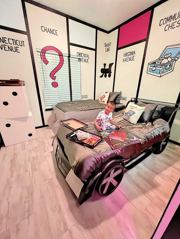 Inside the Monopoly bedroom.