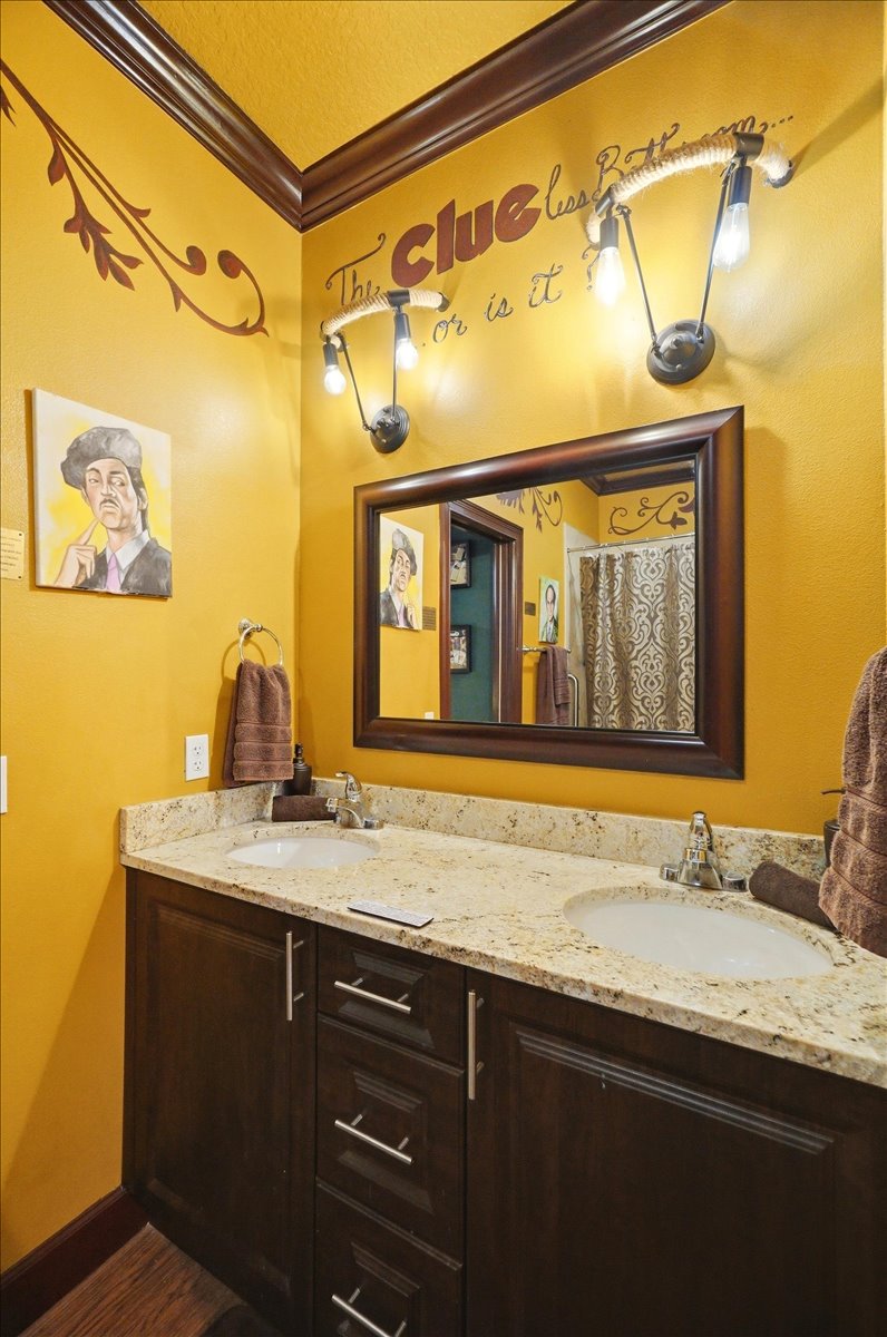Colonel Mustard's CLUEless Bathroom at The Great Escape Parkside, Clermont FL