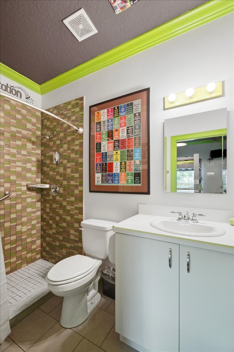 The Xbox-Playstation Bathroom at The Great Escape Parkside, Clermont FL