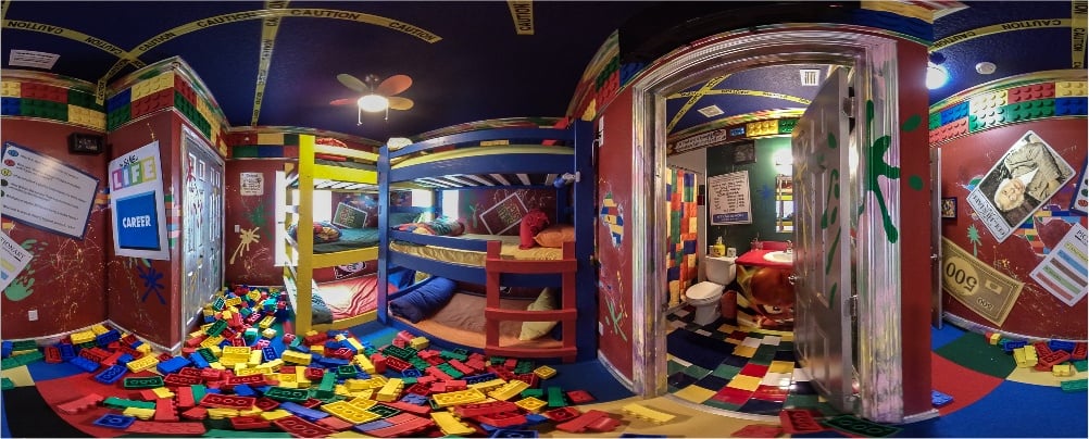 The Games Gone Wild bedroom.