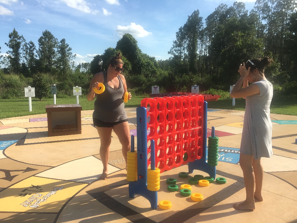 Giant Connect Four on the grounds.