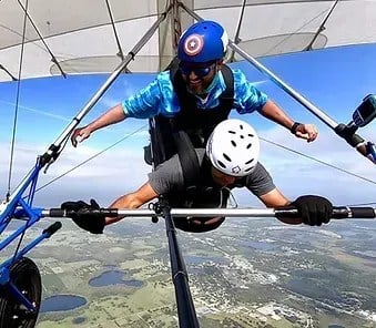 Tandem hang gliding at Paradise Airsports.