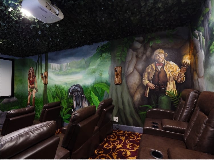 Movie night, jungle style.