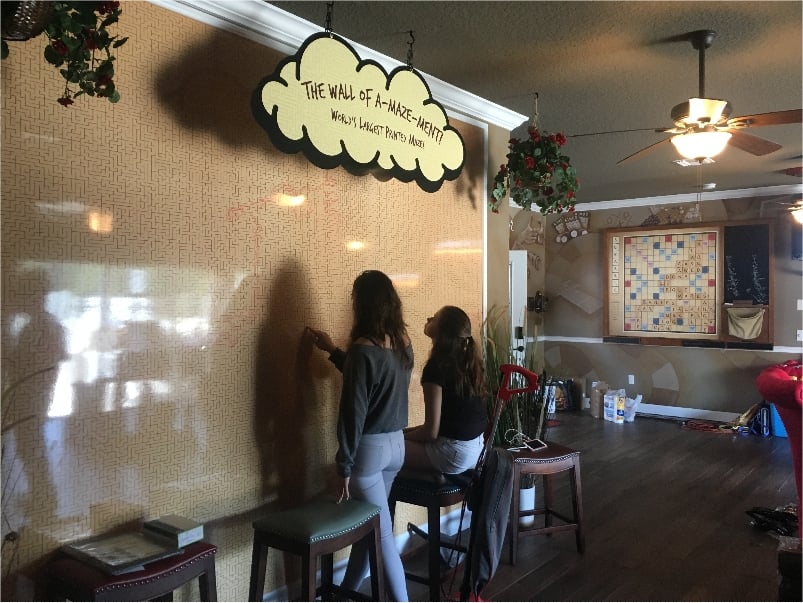 Plotting a route in dry erase.