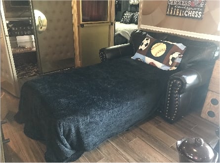 A sleeper sofa for additional guests.
