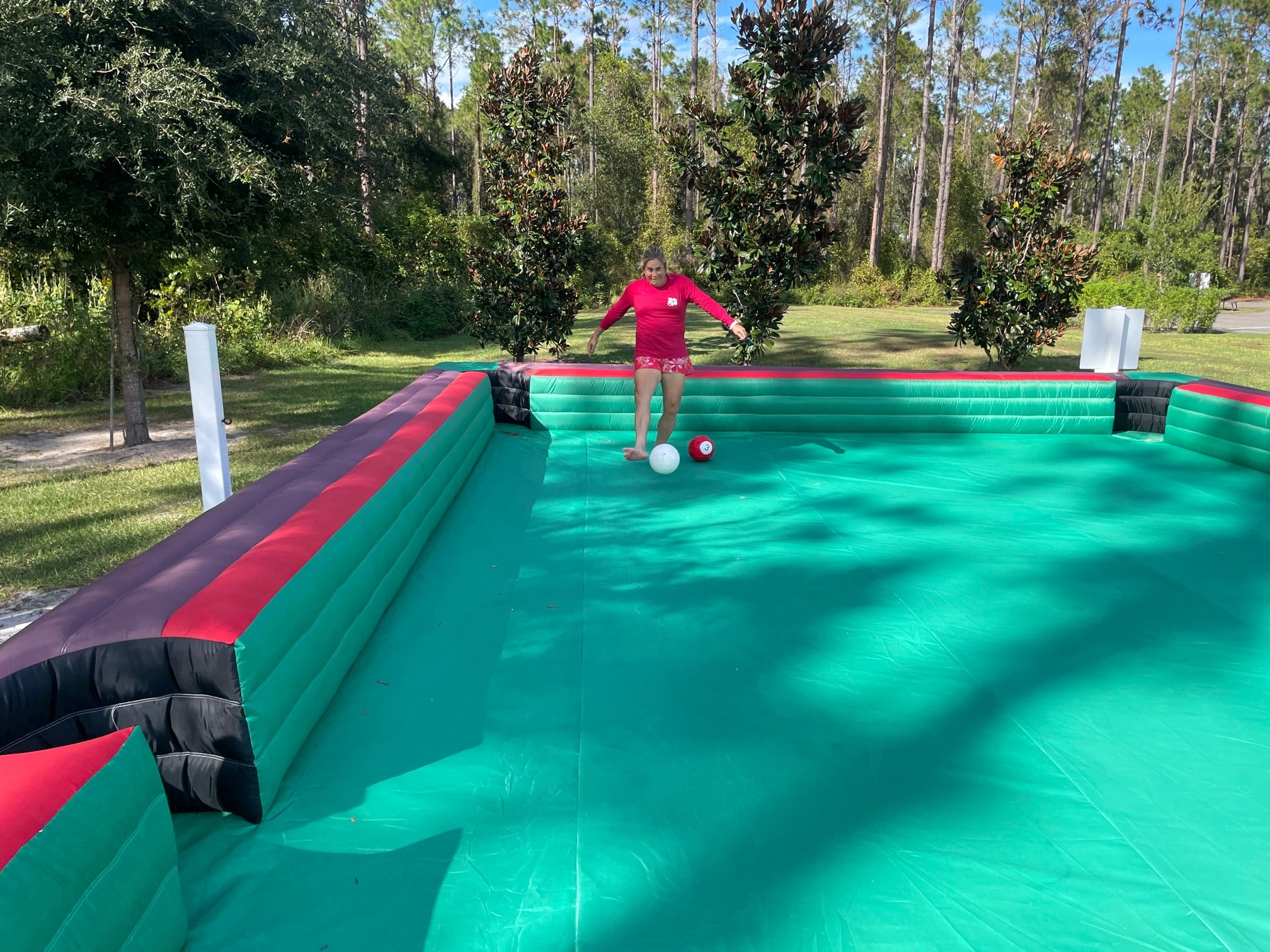 Snookball in full swing.