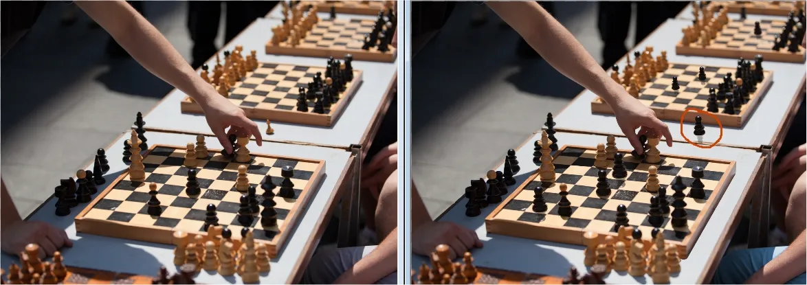 Stare until the differences appear.