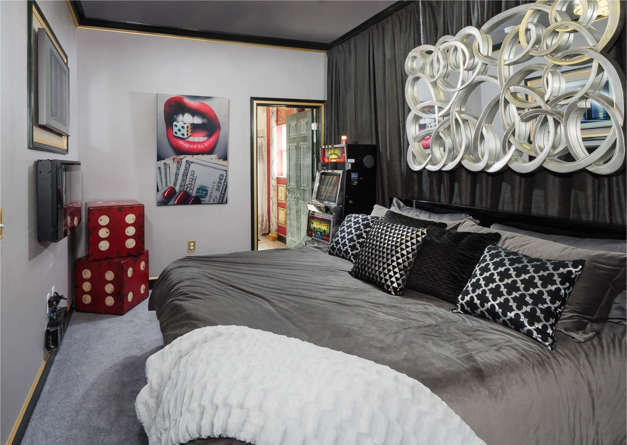The Vegas casino bedroom.