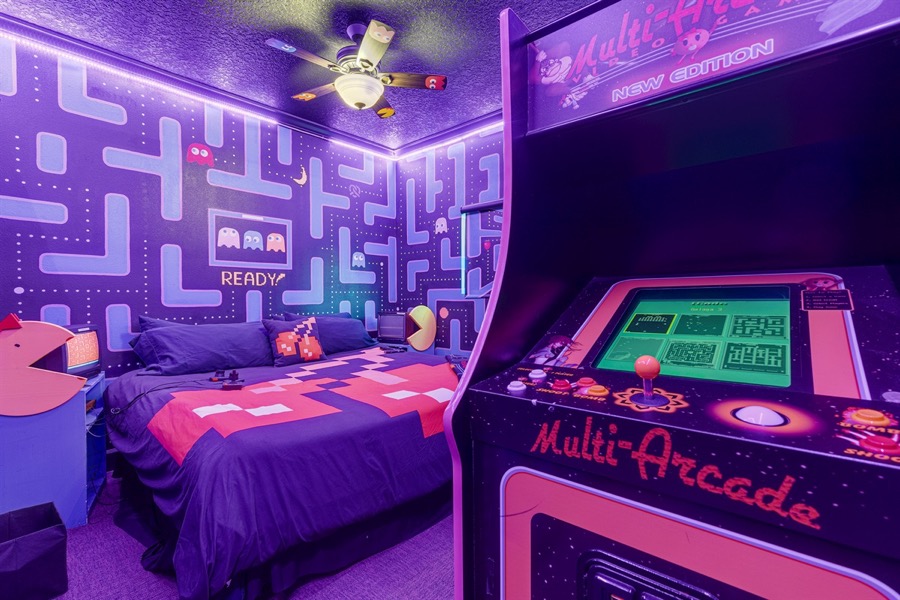 The Ms. Pac-Man 80s Bedroom at The Great Escape Parkside, Clermont FL