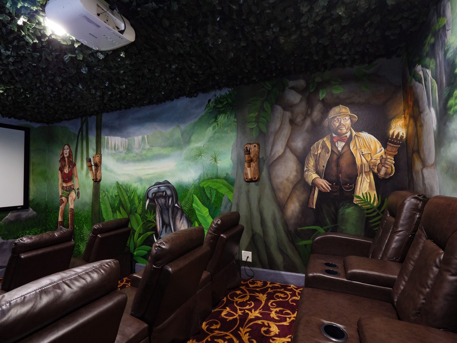 The Jumanji 2.0 Jungle Cinema Room.