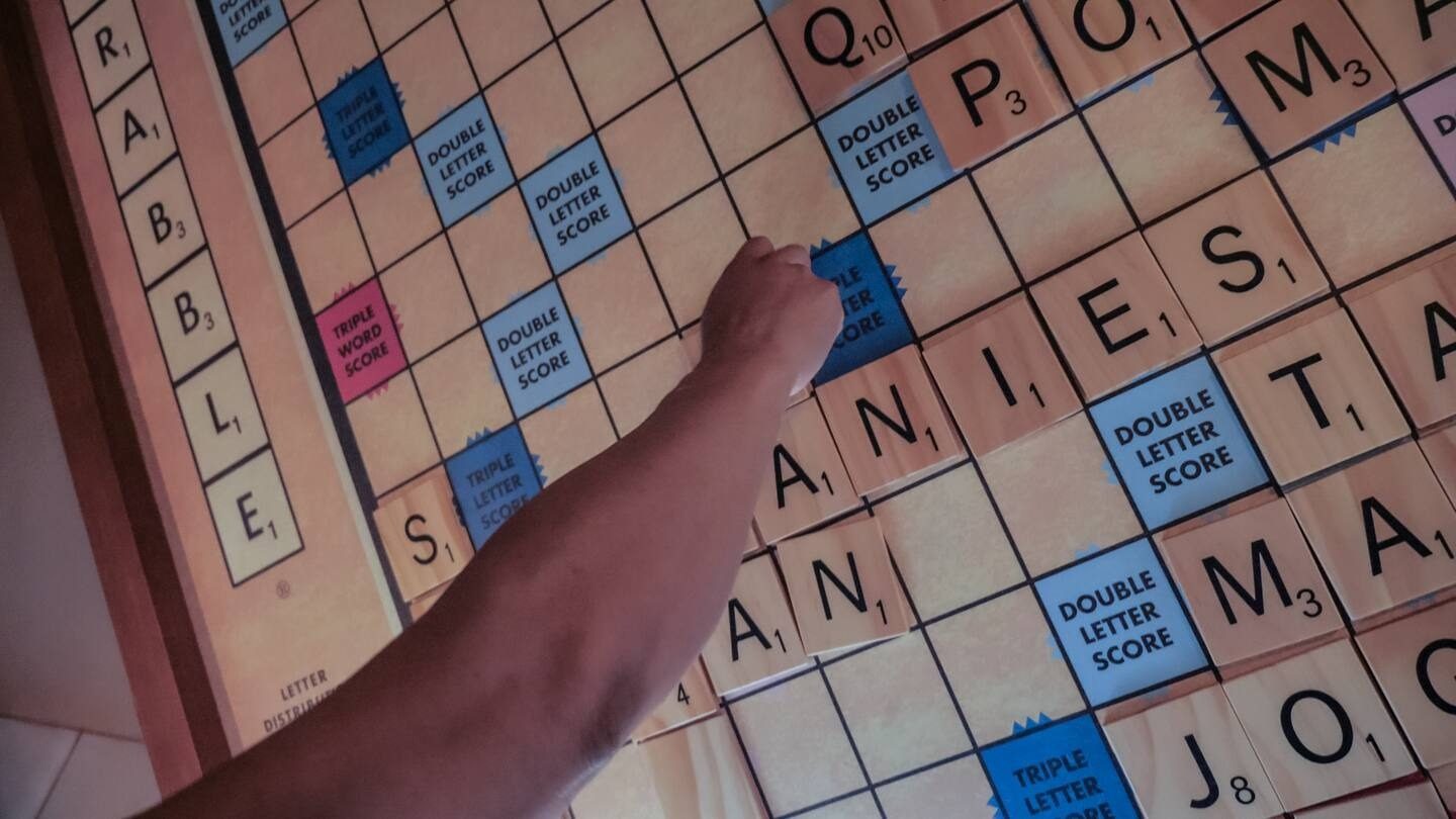 Giant scrabble game.