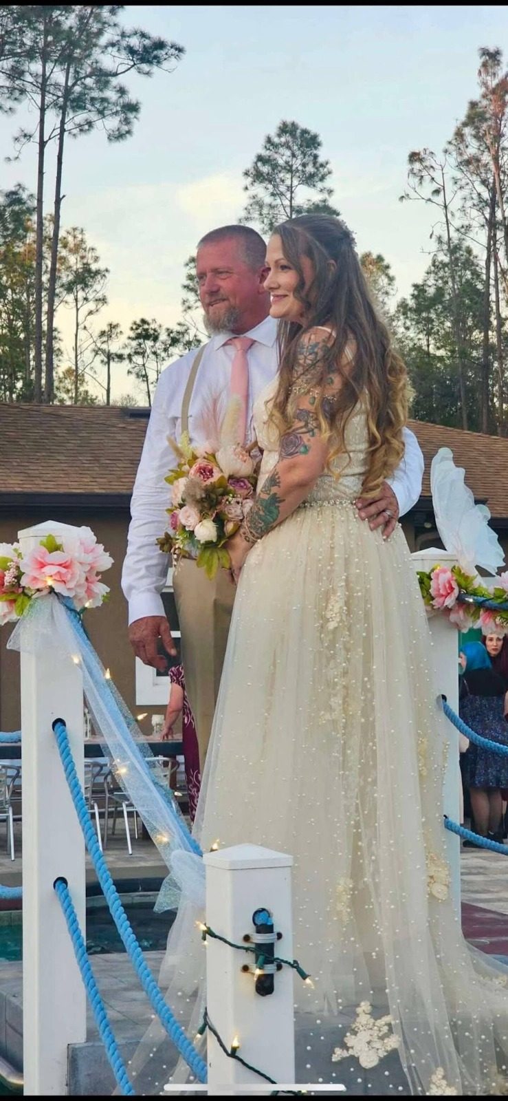 Wedding photo moment.