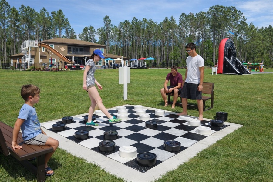 Giant Outdoor Checkers & Connect 4