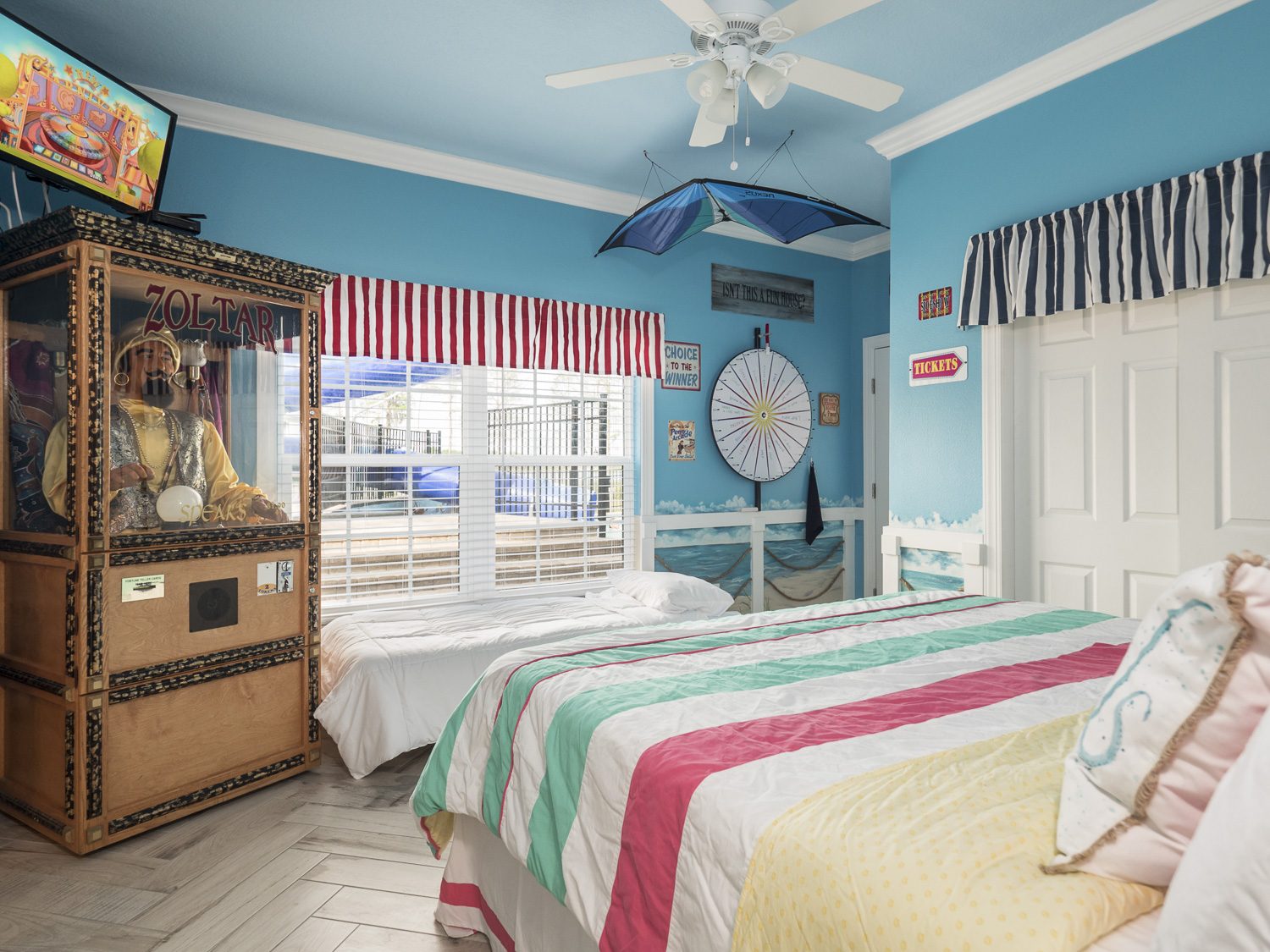A themed bunk bedroom.