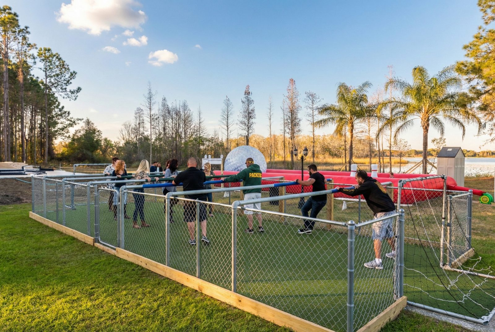 Human foosball court, from above.