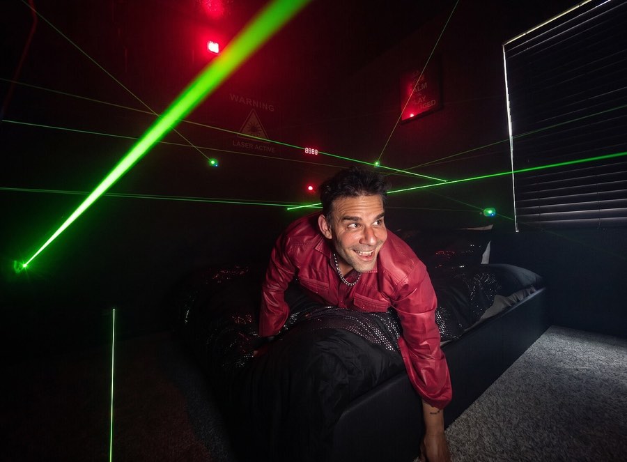 Laser room bedroom in the Laser Games Bedroom at The Great Escape Lakeside, Clermont FL