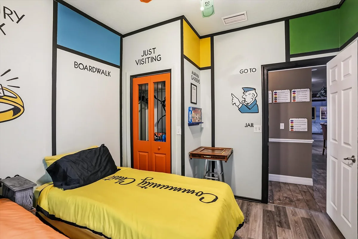 Monopoly jail in the Monopoly Bedroom at The Great Escape Lakeside, Clermont FL
