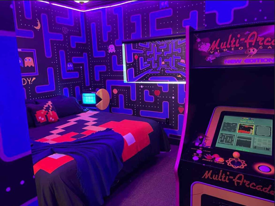 The Ms. Pac-Man 80s Bedroom at The Great Escape Parkside, Clermont FL