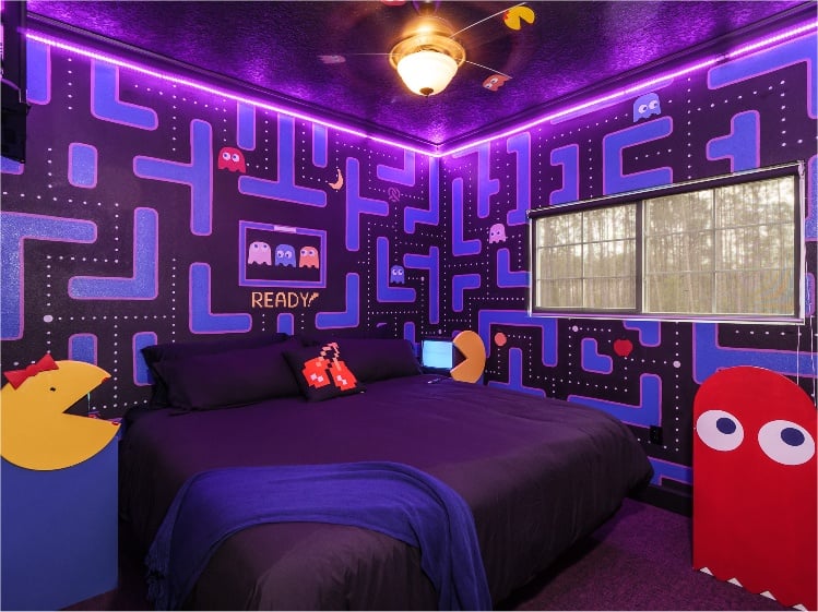 The Ms. Pac-Man 80s Bedroom at The Great Escape Parkside, Clermont FL