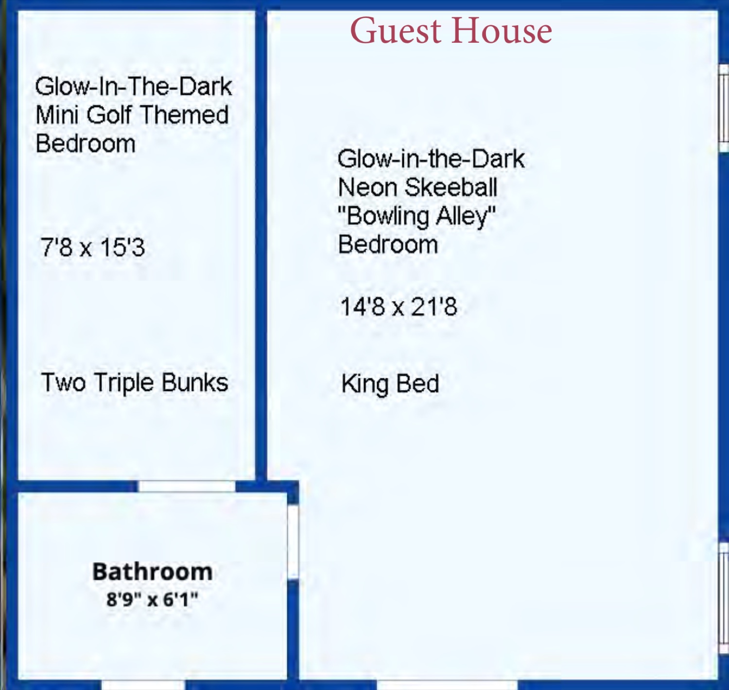 Lake Louisa Chateau Guest House floor plan